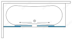 Aessel  Шторка на ванну Aessel Танго (серебристый профиль) – фотография-2